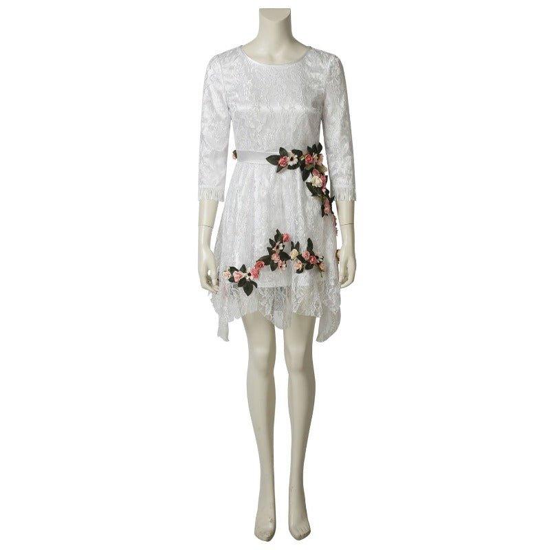 Faith Seed Cosplay Dress - Inside Eden's Gate Floral White Costume for Women - Coscosmos