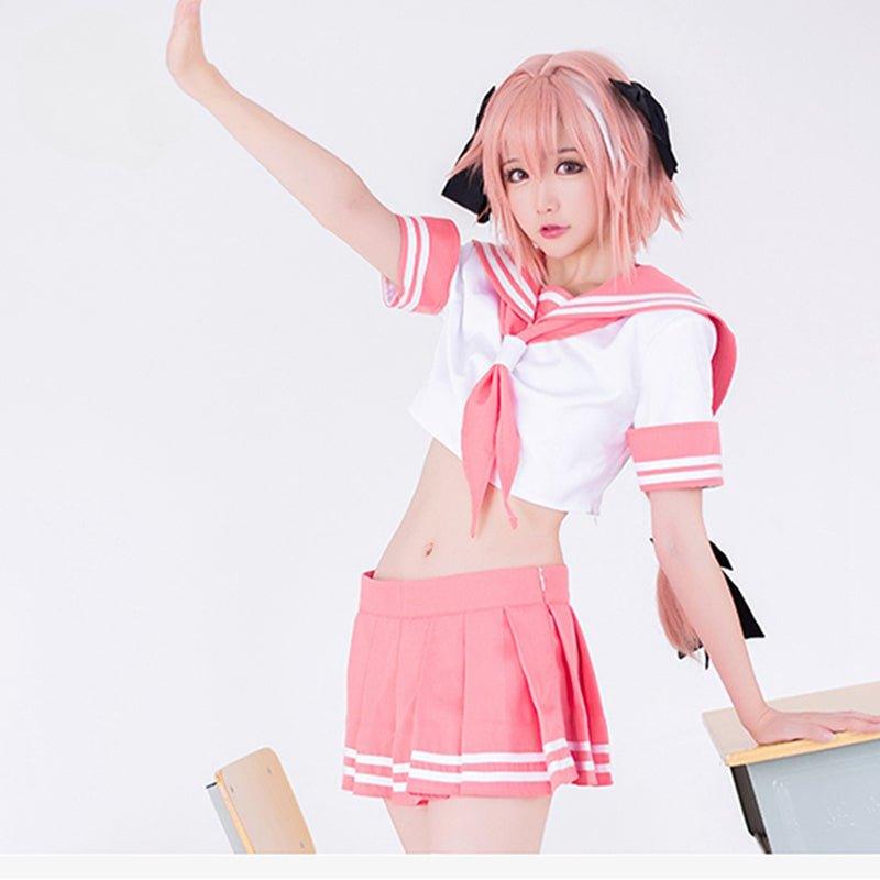 Fate Apocrypha Cosplay Costume Astolfo Uniform Cosplay FGO School Pink Uniform for Girl FGO Costume Women - Coscosmos