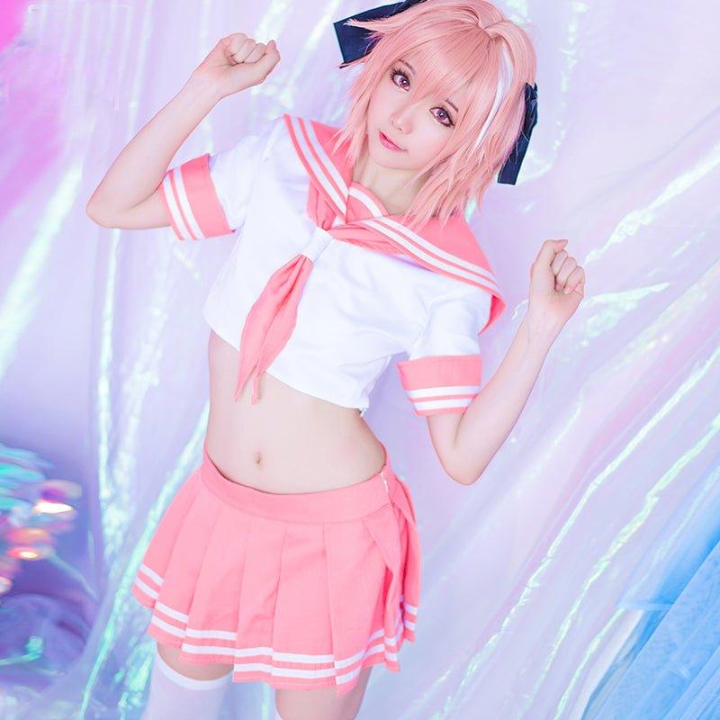 Fate Apocrypha Cosplay Costume Astolfo Uniform Cosplay FGO School Pink Uniform for Girl FGO Costume Women - Coscosmos