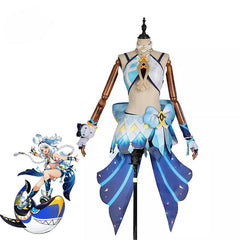 Game Genshin Impact Mualani Cosplay Costume Splish Splash Wavechaser Mualani Women Halloween Costume Female Party Suit