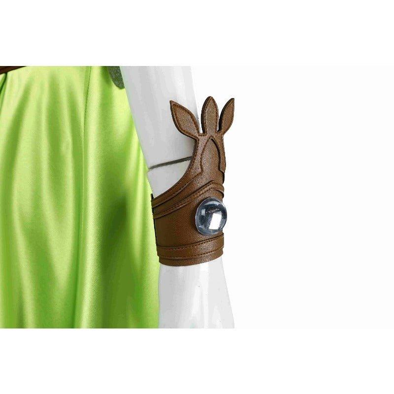 FF14 Nophica Cosplay Costume - Green Long Dress for Halloween & Party - Coscosmos