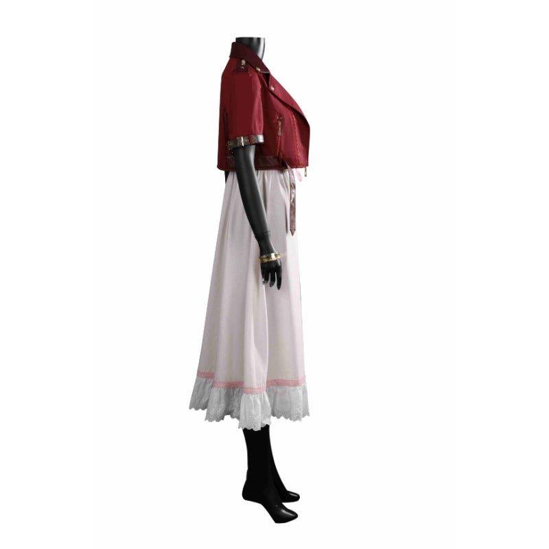 FF7 Aerith Gainsborough Cosplay Costume - Coat & Dress Full Set or Individual Items - Coscosmos