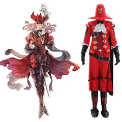 FFXIV Red Mage Cosplay Costume | Fancy Combat Uniform Full Set for Gamers - Coscosmos