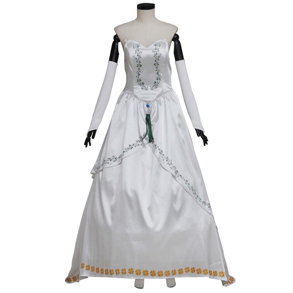 Final Fantasy IX Garnet Princess Cosplay Costume – White Wedding Gown for Adult Women - Coscosmos