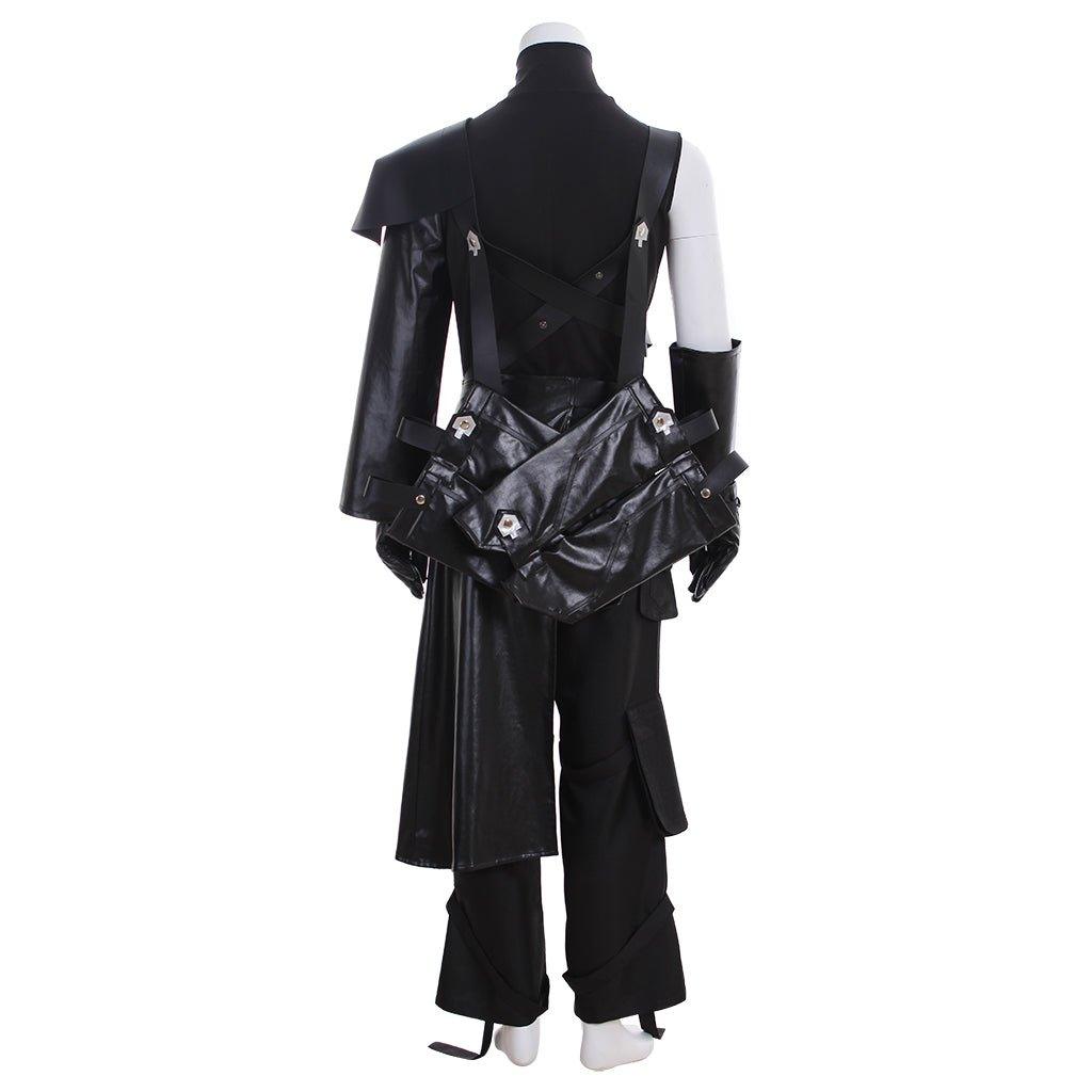 Final Fantasy VII Cloud Strife Cosplay Costume Full Set with Gloves, Cloak, and Belt - Coscosmos