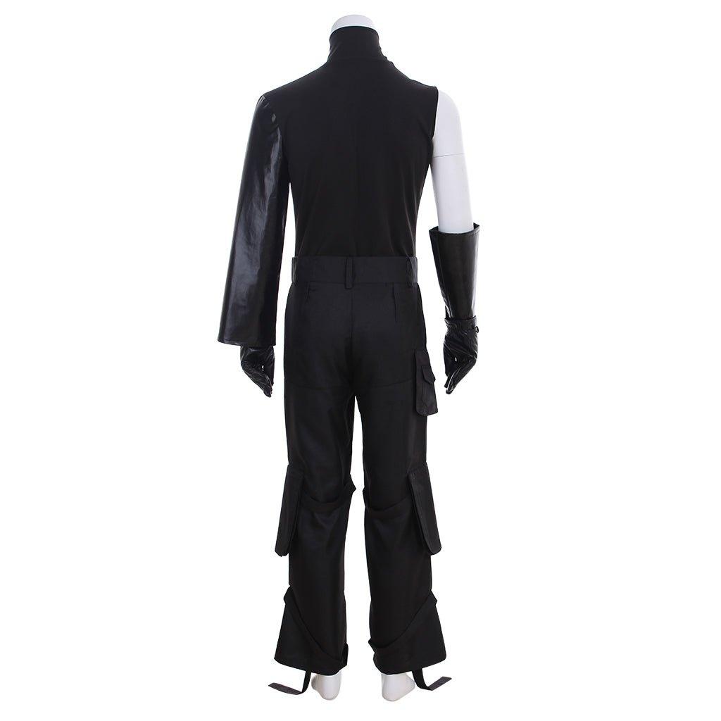 Final Fantasy VII Cloud Strife Cosplay Costume Full Set with Gloves, Cloak, and Belt - Coscosmos