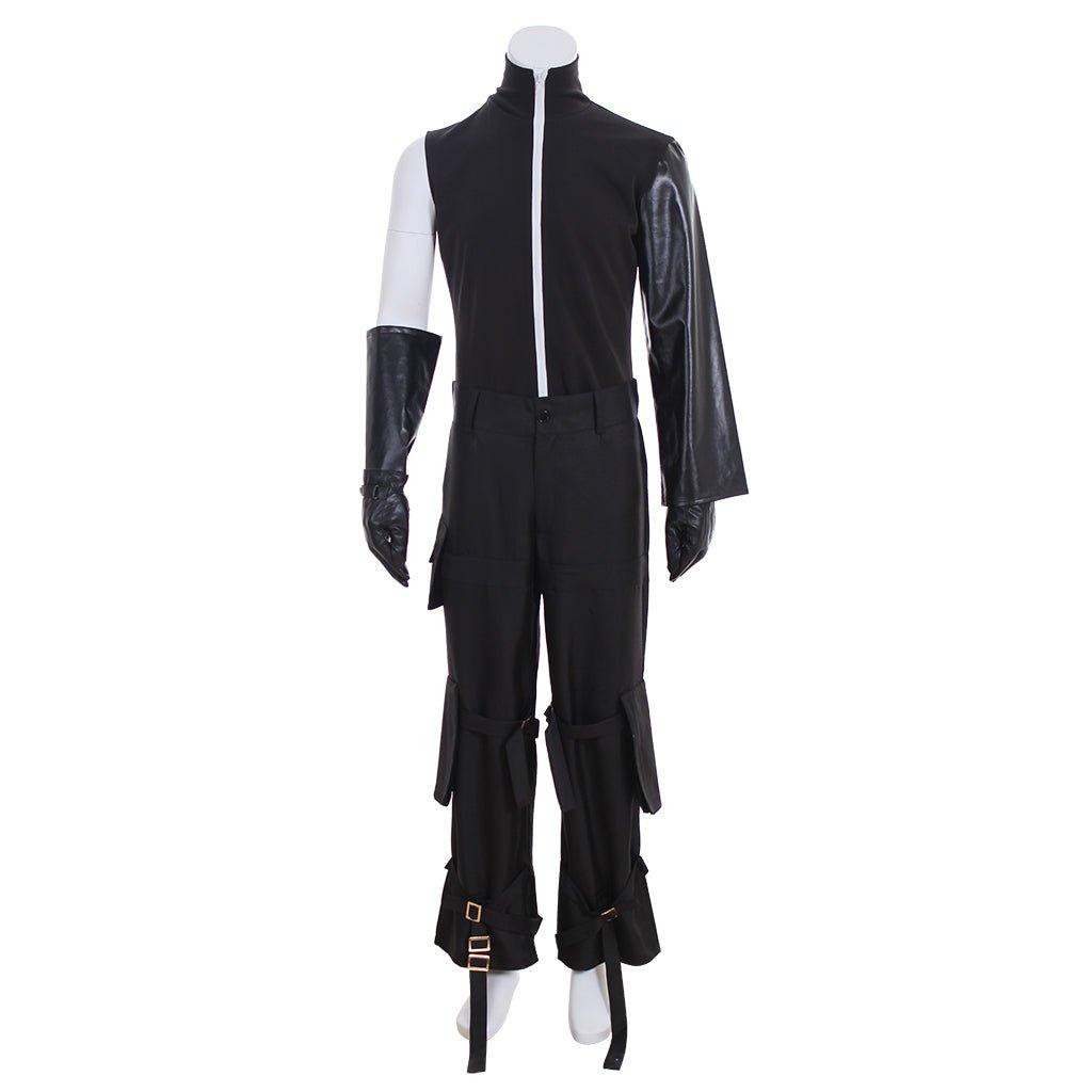 Final Fantasy VII Cloud Strife Cosplay Costume Full Set with Gloves, Cloak, and Belt - Coscosmos