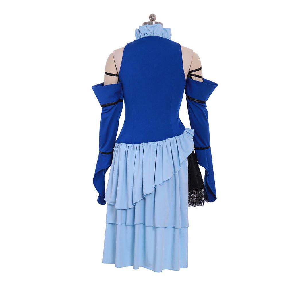 Final Fantasy X - 2 Yuna Lenne Song Cosplay Costume with Earrings Set - Coscosmos