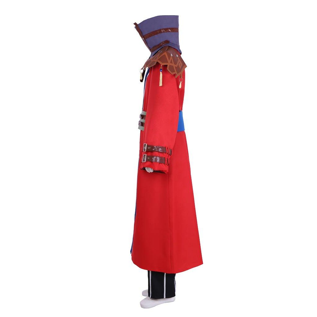 Final Fantasy X Auron Cosplay Costume | Red Suits Full Set for Role Play - Coscosmos