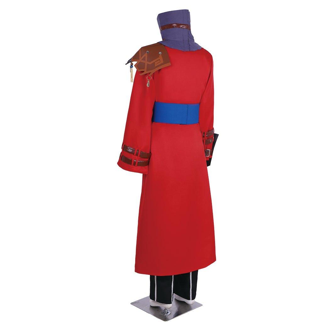 Final Fantasy X Auron Cosplay Costume | Red Suits Full Set for Role Play - Coscosmos