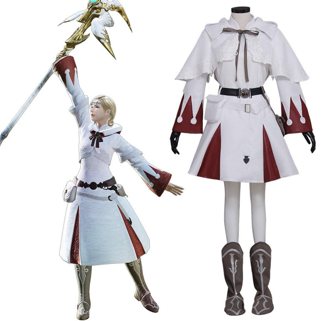 Final Fantasy XIV White Mage Cosplay Costume | Custom - Made Game Character Outfit - Coscosmos