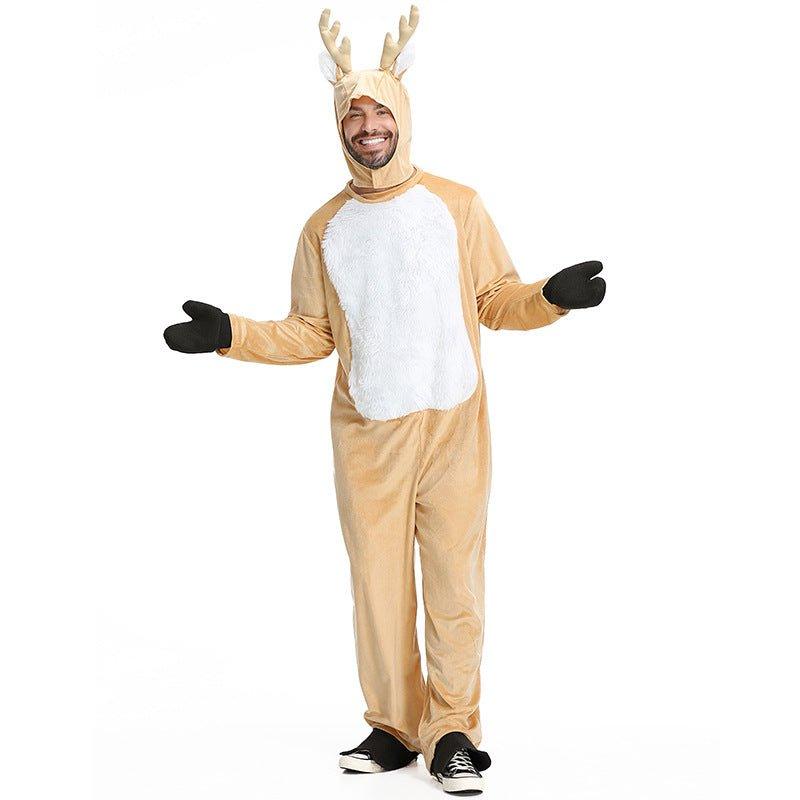 Foreign trade cross - border large - size men's elk role performance, Christmas animal clothing, pajama party dress - up clothing - Coscosmos