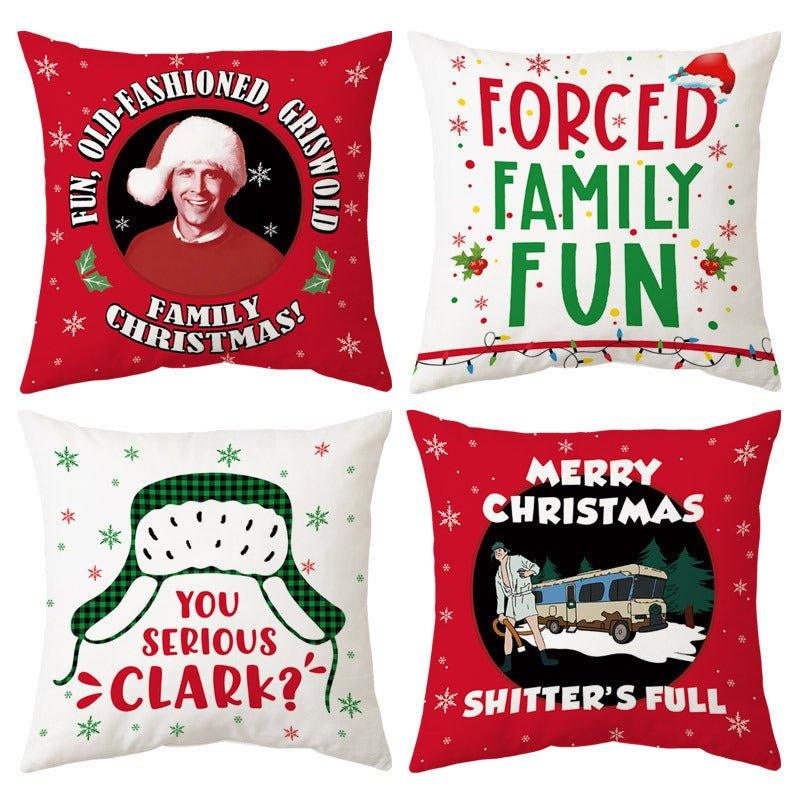 Foreign trade hot Christmas theme pillow cover Christmas snowman printed linen pillowcase high value car pillowcase - Coscosmos