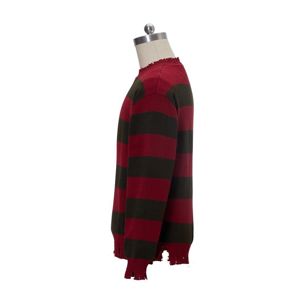 Freddy Krueger Cosplay Sweater | Nightmare Street Movie Red Striped Knit Shirt | Unisex Casual Knitted Sweater for Men & Women - Coscosmos