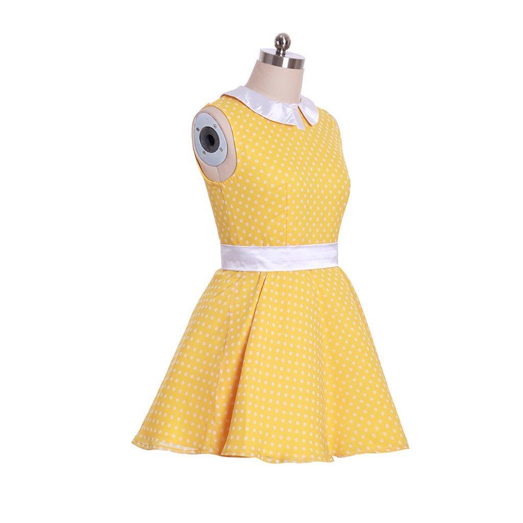 Gabby Gabby Costume for Girls | 1950s Polka Dot Dress | Halloween & Birthday Party Outfit - Coscosmos