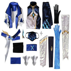 Game LOL Akali Cosplay Costume Sexy Women Uniform Full Set Hallowen Party Outfits - Coscosmos