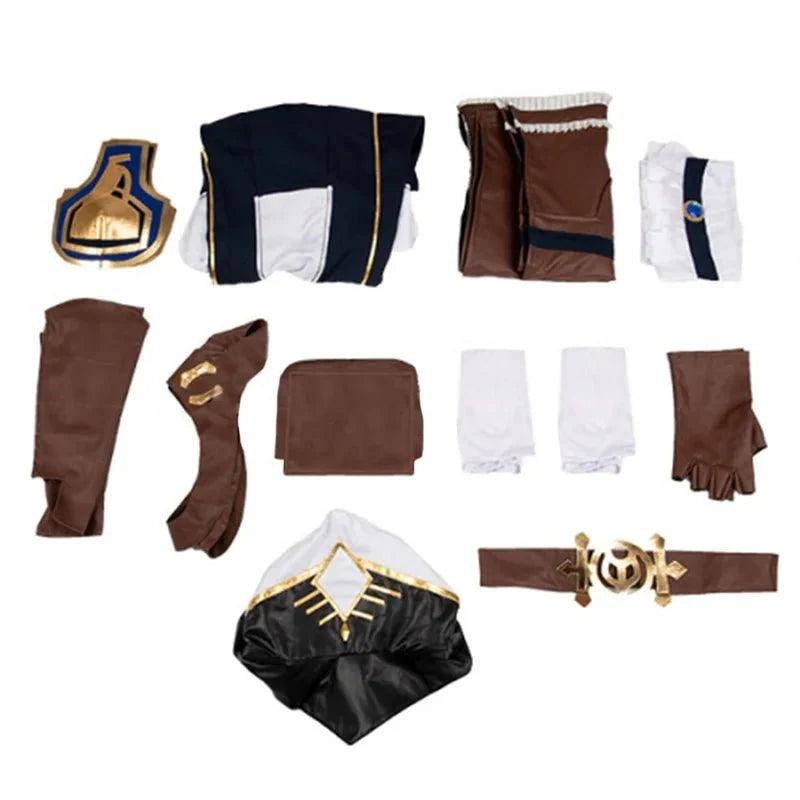 Game LOL Arcane Caitlyn Cosplay Costume The Sheriff of Piltover Caitlyn Uniform Dress Halloween Carnival Suit - Coscosmos