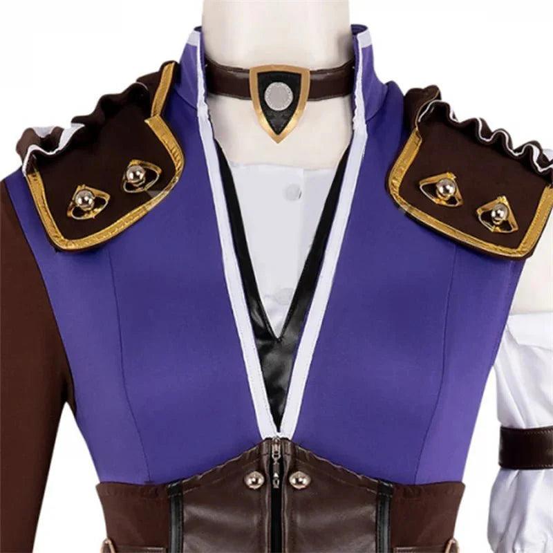 Game LOL Caitlyn Violet Battle Of Two Cities Daily Outfits Caitlyn Kiramman Cosplay Costume Halloween Women Uniform Suit - Coscosmos