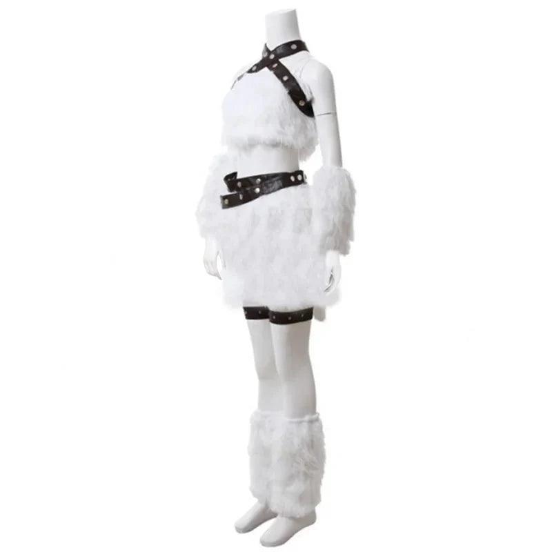 Game LOL Kitty Cat Katarina Cosplay Costume White Battle Suit Adult Women Halloween Carnival Party Outfit - Coscosmos