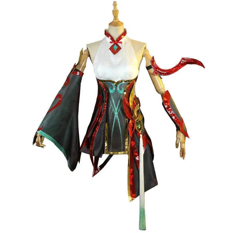 Game LOL Mythmaker Irelia Cosplay Costume Women New Year Skin Women Red Fight Dress Halloween Outfit - Coscosmos