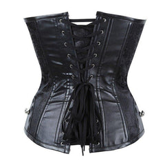 Gothic Court Corset | New Waist - Cinching Zip - Up Corset with Bust Support | Coscomos - Coscosmos