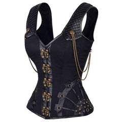 Gothic Court Waist Trainer | New Steel - Boned Corset for Body Shaping and Elegance | Coscomos - Coscosmos