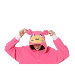 Halloween Slowpoke Animal Onesie Couple Pajamas | Cozy Cartoon Costume for Halloween, Cosplay, and Parties | Coscomos Pajama Series - Coscosmos