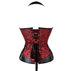 Halter Neck Steel - Boned Gothic Corset | Elegant Body Shaper for Victorian & Medieval Costumes | Coscomos - Coscosmos