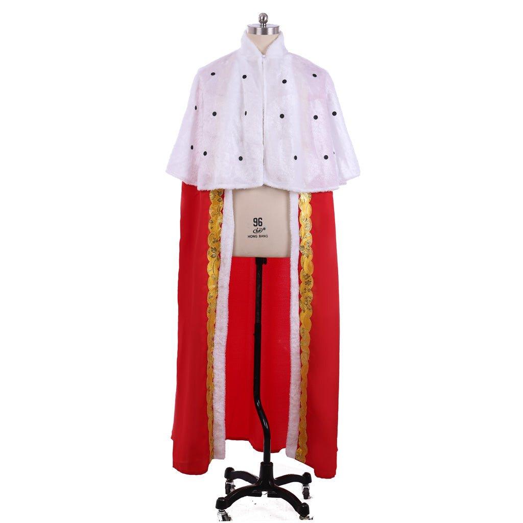 Hamilton King George III Medieval Luxury Cloak - Royal Men’s Cosplay Cape for Halloween & Carnival | Coscomos - Coscosmos