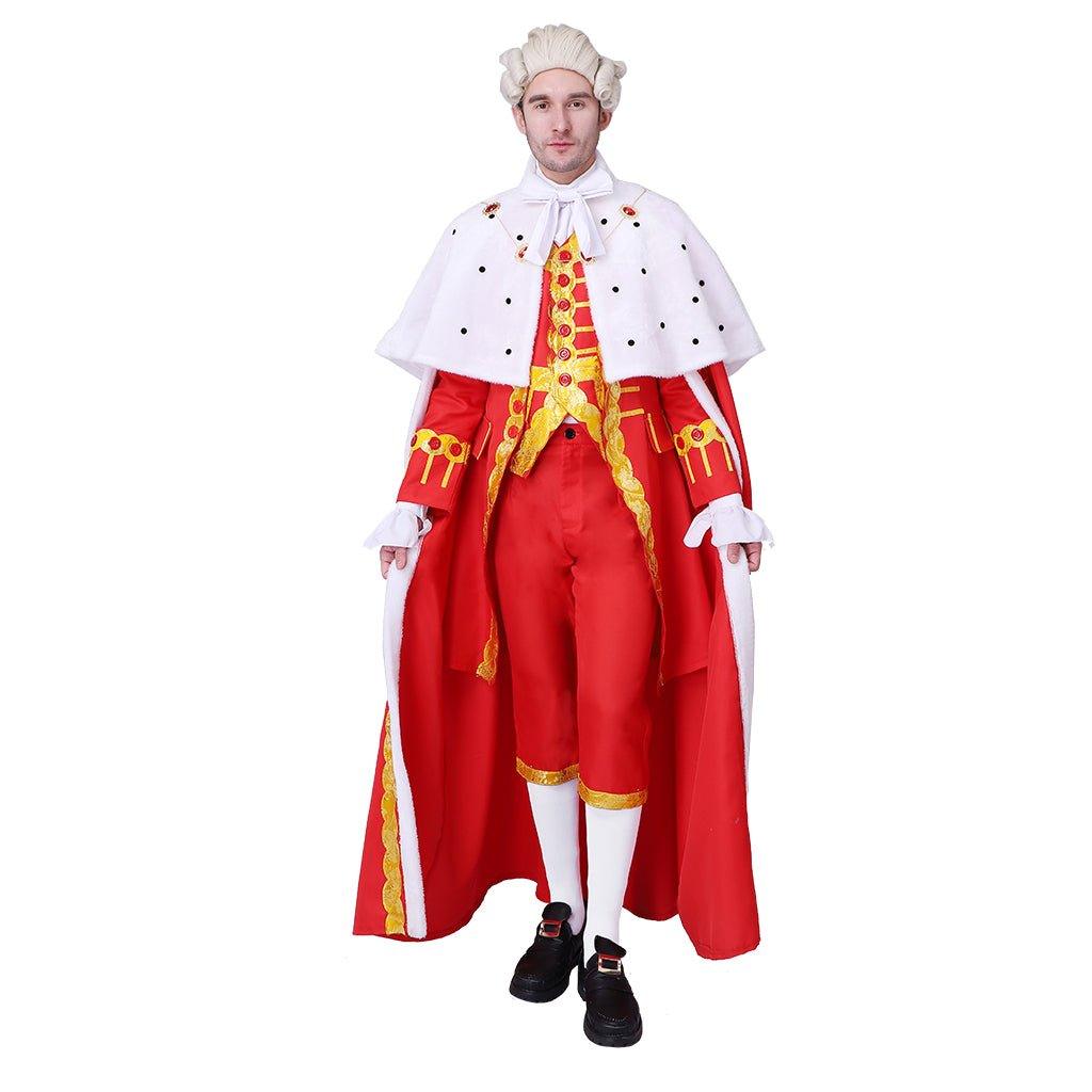 Hamilton King George III Robe Cosplay Costume – Regal King’s Outfit with Cloak | Coscomos Medieval Series - Coscosmos