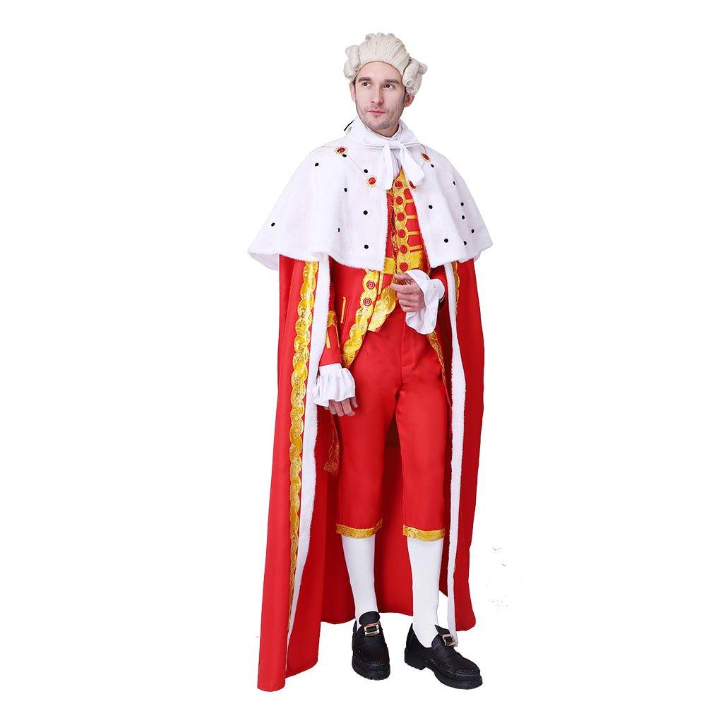 Hamilton King George III Robe Cosplay Costume – Regal King’s Outfit with Cloak | Coscomos Medieval Series - Coscosmos