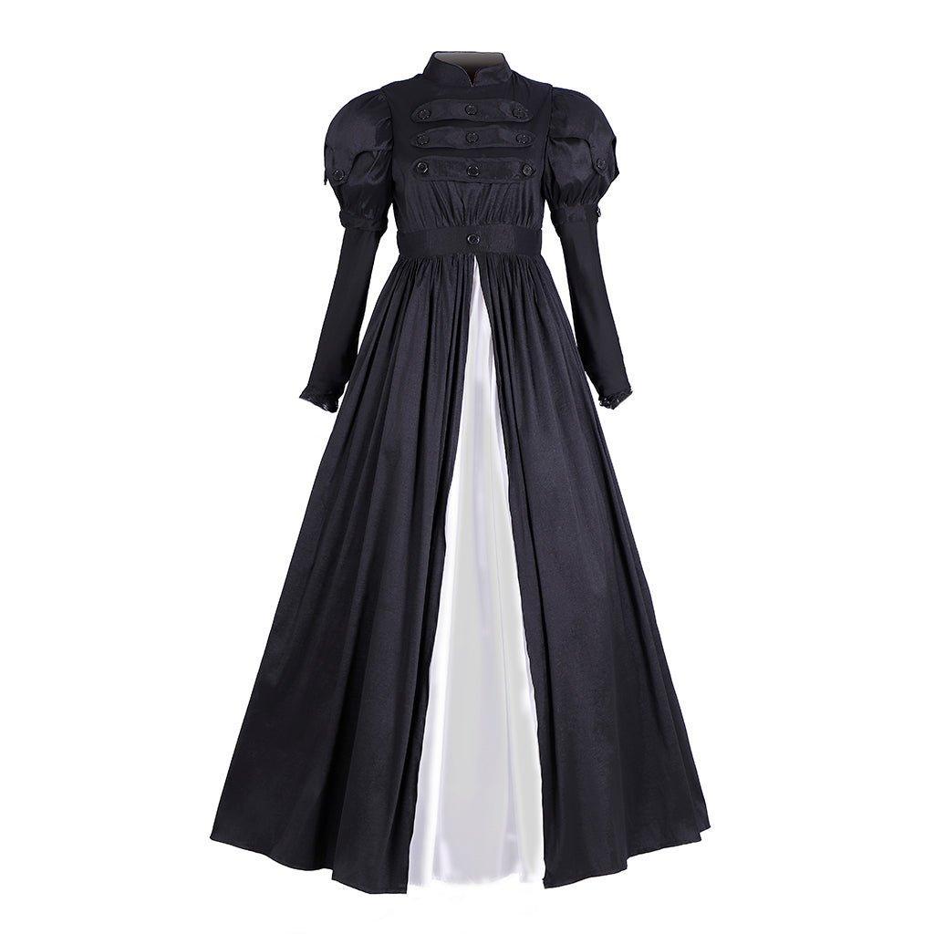 Hamilton Musical Eliza Cosplay Costume | Custom Made Black Ball Gown for Halloween & Themed Events - Coscosmos