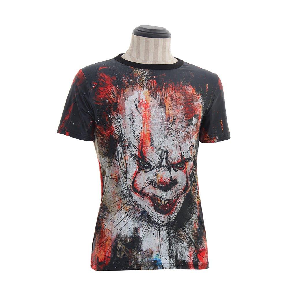 It: Chapter One Short Sleeve T-Shirt - Pennywise the Clown Cosplay Costume - Coscosmos