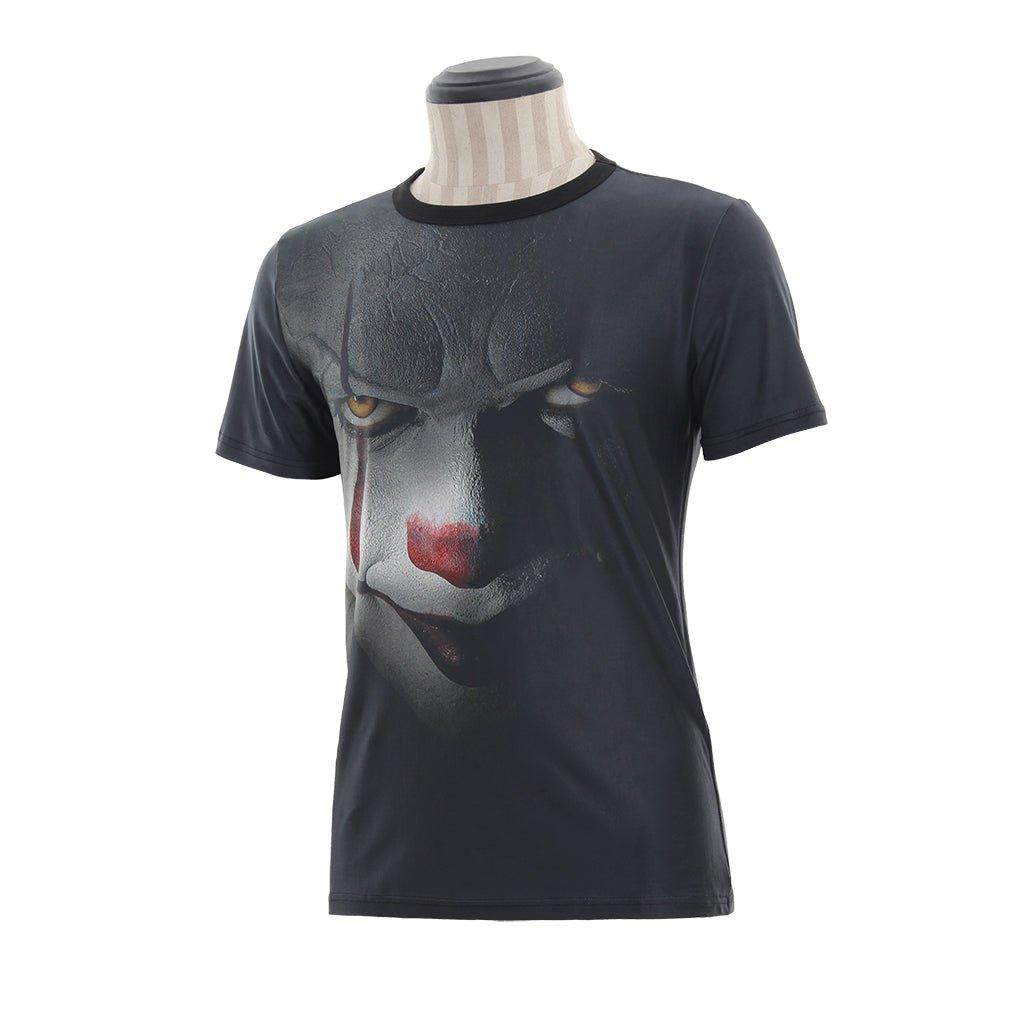 It: Chapter One Short Sleeve T-Shirt - Pennywise the Clown Cosplay Costume - Coscosmos