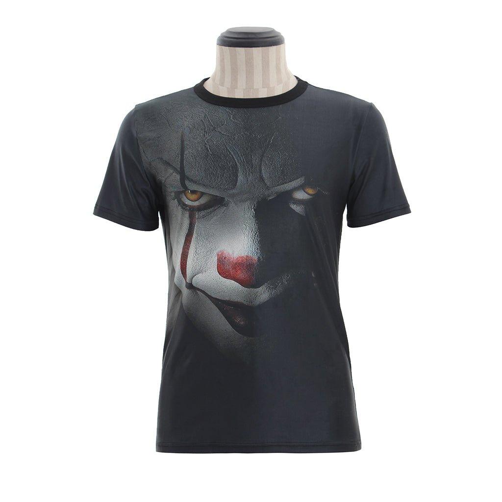 It: Chapter One Short Sleeve T-Shirt - Pennywise the Clown Cosplay Costume - Coscosmos