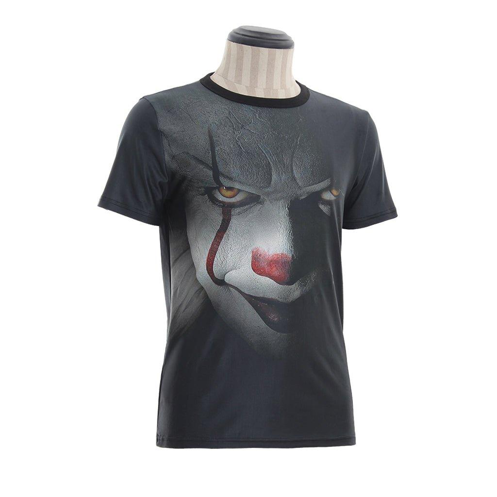 It: Chapter One Short Sleeve T-Shirt - Pennywise the Clown Cosplay Costume - Coscosmos