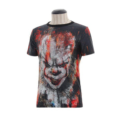 It: Chapter One Short Sleeve T-Shirt - Pennywise the Clown Cosplay Costume - Coscosmos