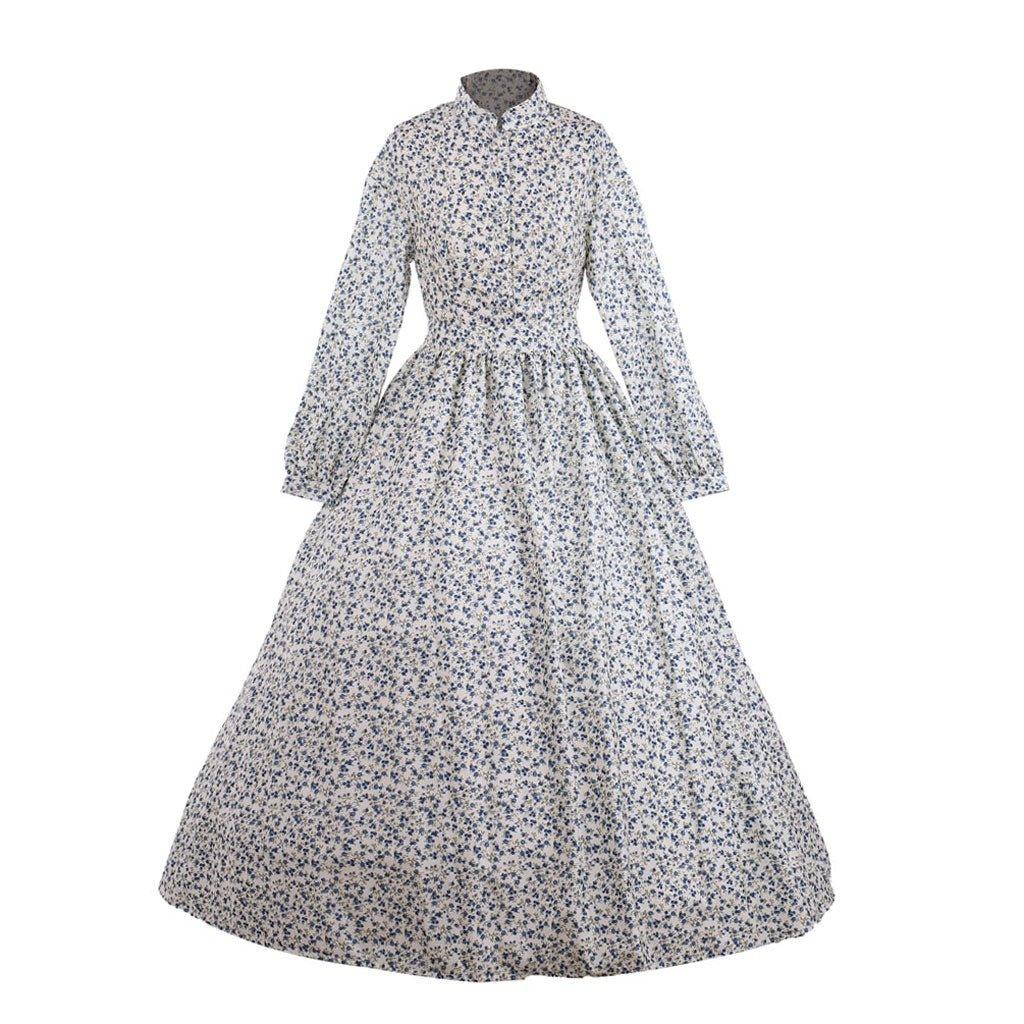 Jane Austen Reenactment Victorian Tea Gown | Colonial Prairie Civil War Costume - Coscosmos