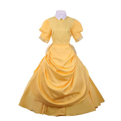 Jane Cosplay Dress | Fancy Princess Yellow Victorian Short Sleeve Fantasy Maid Dress for Disney Cosplay - Coscosmos