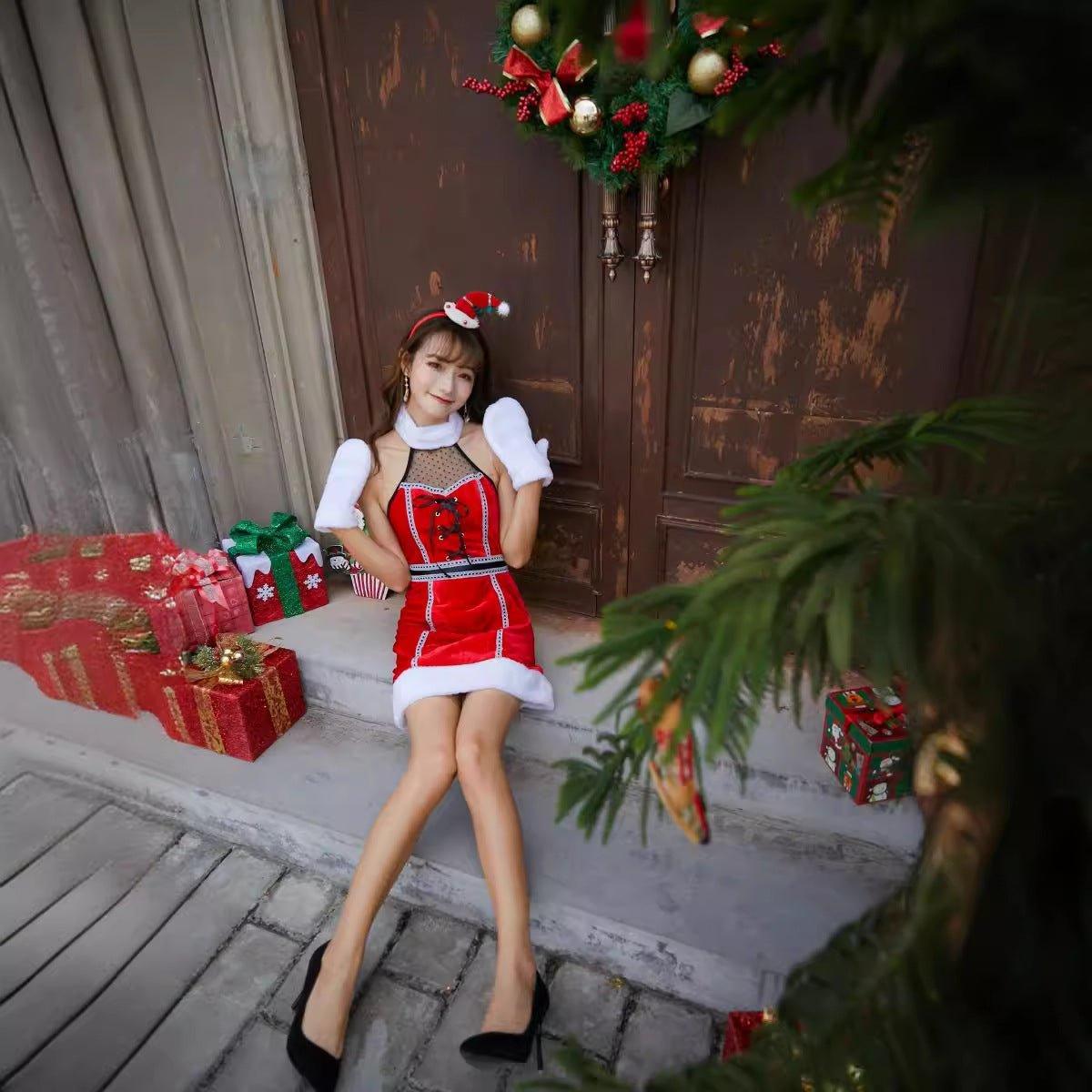 Japanese cute and sexy Christmas clothing, Japanese and Korean holiday - themed party Christmas clothing, female Christmas clothing game clothing - Coscosmos