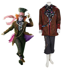 Johnny Depp Mad Hatter Costume from Alice in Wonderland | Full Suit for Adults | Halloween Cosplay Outfit - Coscosmos