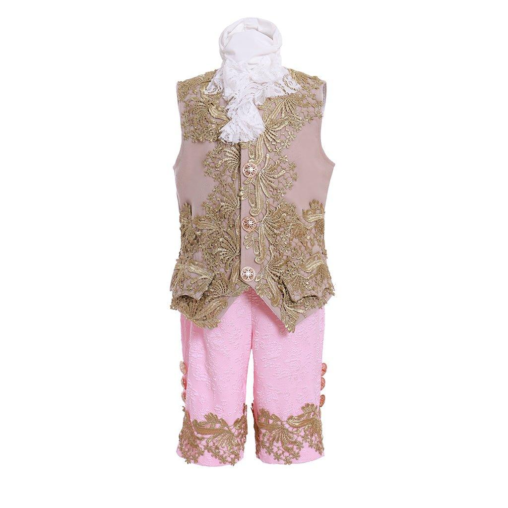 Kids Victorian Rococo Court Costume - Pink Medieval Fancy Dress | Coscomos Custom Fit - Coscosmos