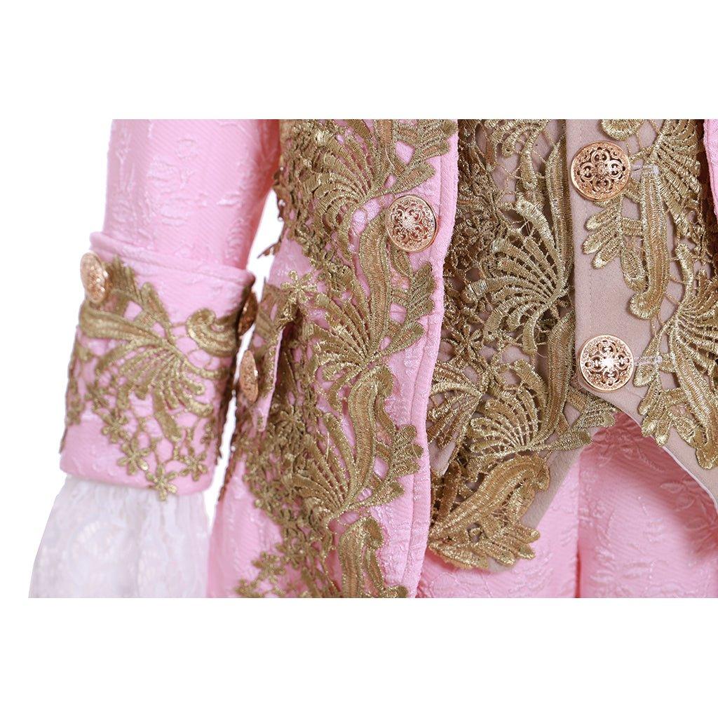 Kids Victorian Rococo Court Costume - Pink Medieval Fancy Dress | Coscomos Custom Fit - Coscosmos