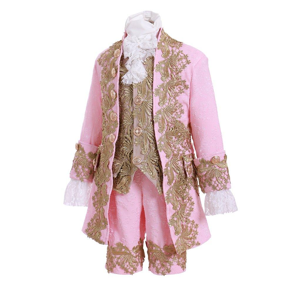 Kids Victorian Rococo Court Costume - Pink Medieval Fancy Dress | Coscomos Custom Fit - Coscosmos