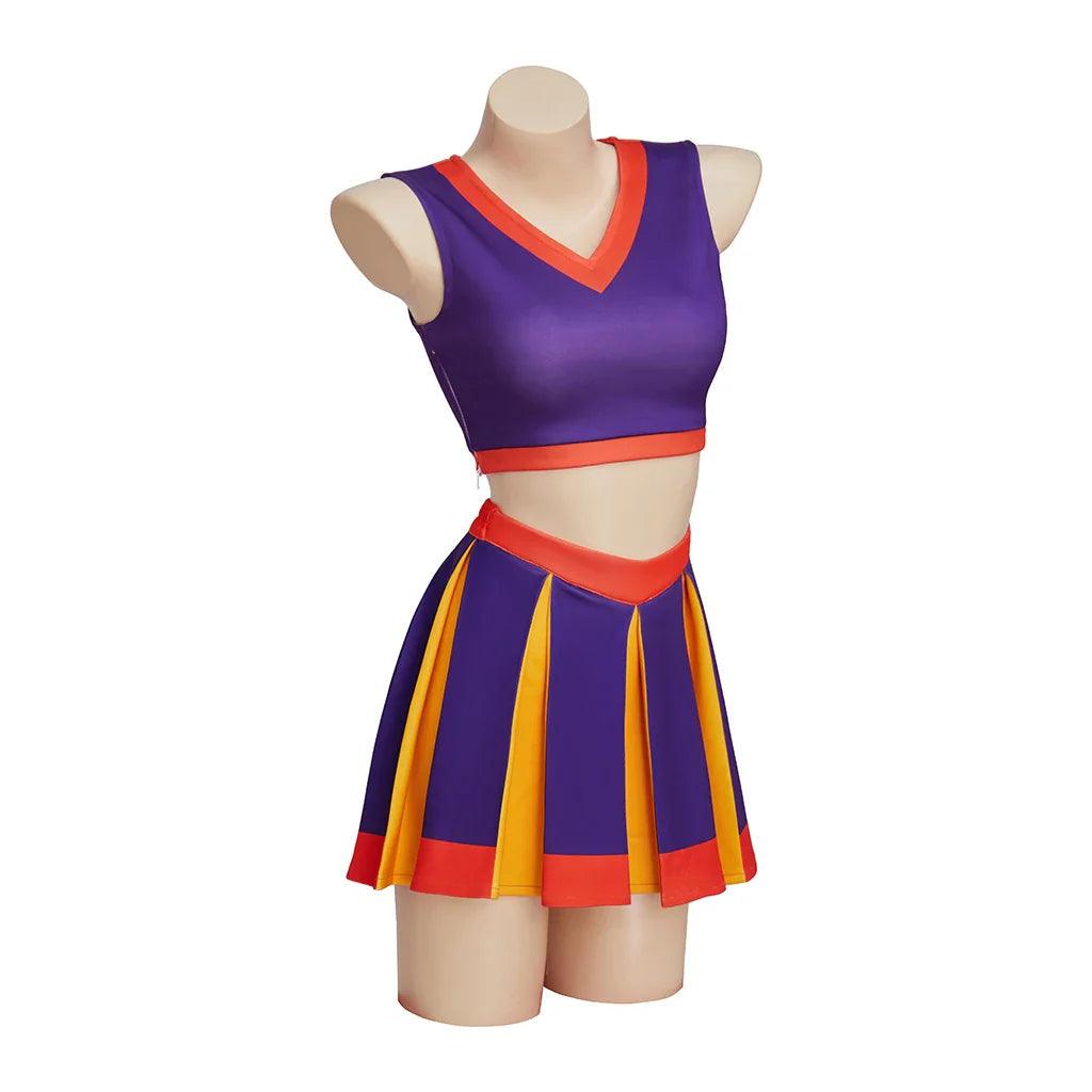 Shego Cheerleader Costume - Purple Cheer Uniform for Women, High School Musical Cosplay Outfit