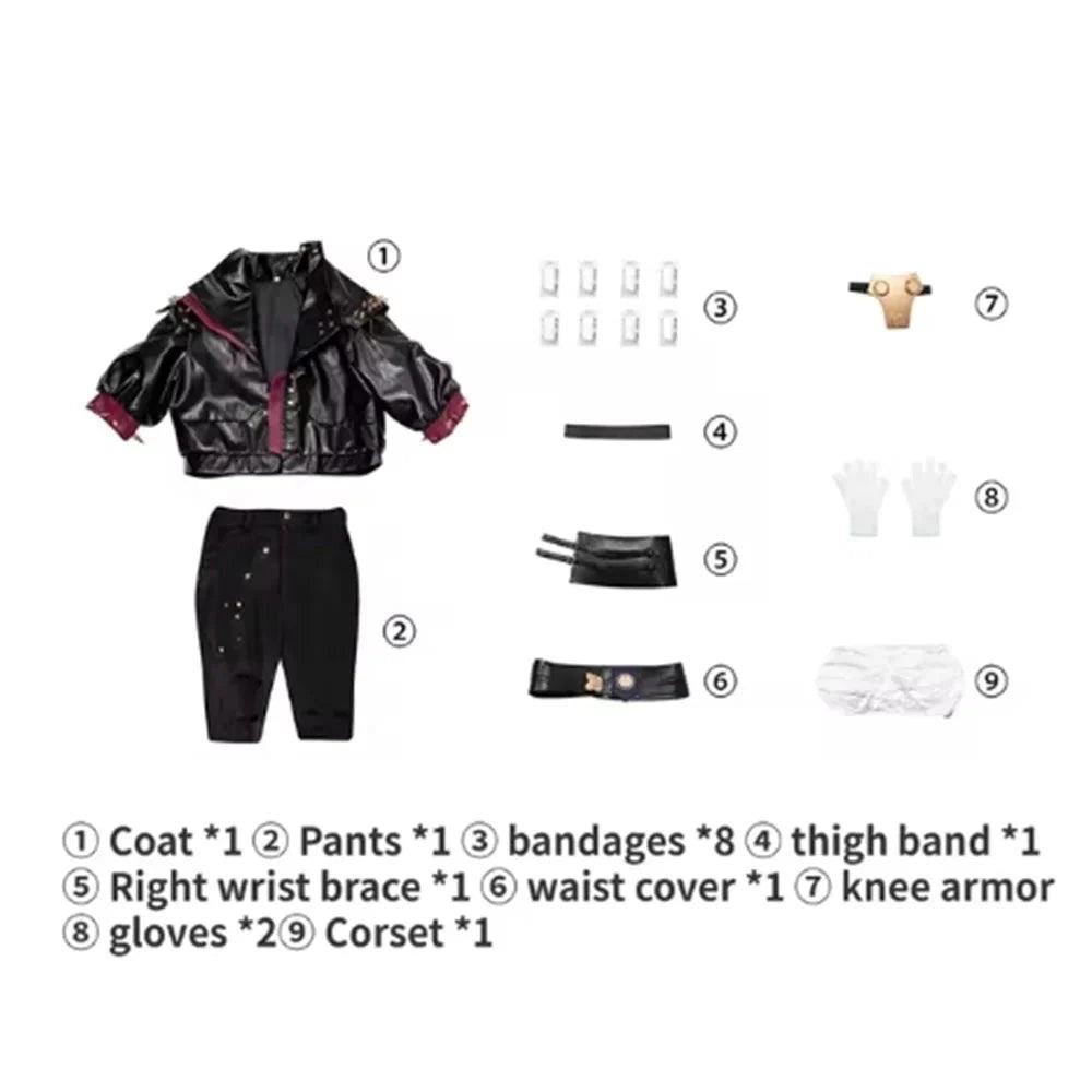 LOL Arcane 2 Vi Cosplay Costume Woman Leather Coat Pants Accessories Full Set Halloween Party Outfit - Coscosmos