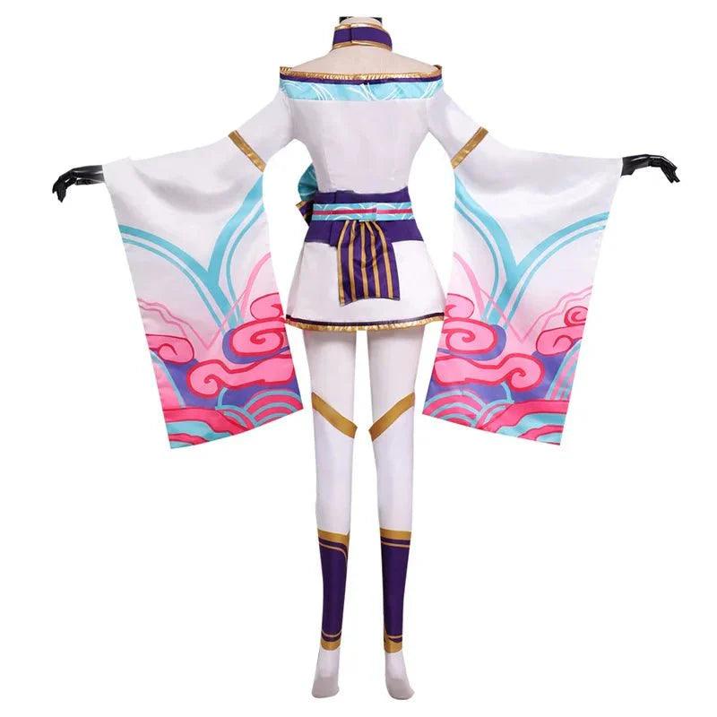 LOL Spirit Blossom Ahri Cosplay Costume Sexy Women Dress Halloween Carnival Party Outfits - Coscosmos