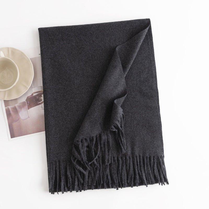 Luxury Soft Cashmere - Feel Scarf for Women, Warm and Cozy, Solid Color Pashmina, Large Blanket Wrap, 200x68cm, Fall and Winter Gift - Coscosmos