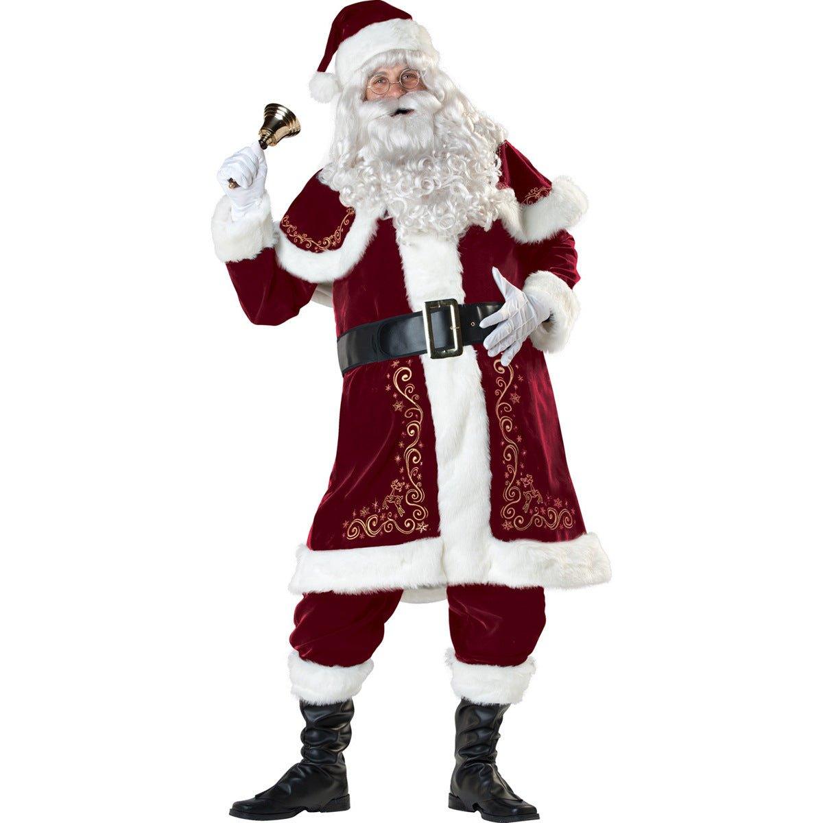 M - 4XL Thickened, Santa Clothing, Plus Size Printed Santa Clothing, Men's Christmas Clothing - Coscosmos