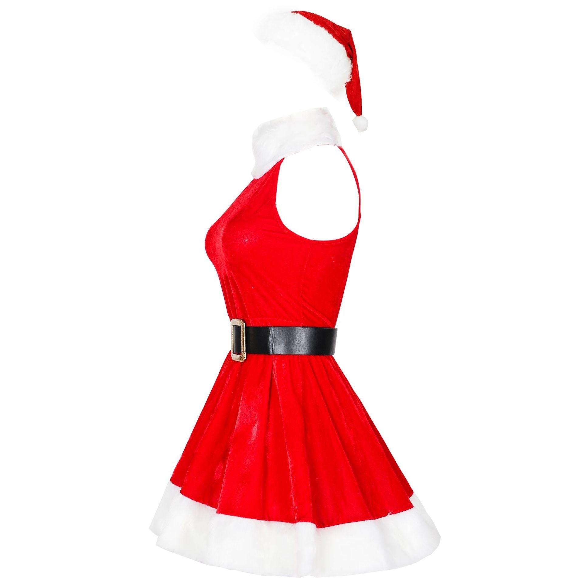 M - L women's Christmas clothing, uniform temptation, sexy holiday party theme stage Christmas clothing COS Christmas clothing - Coscosmos